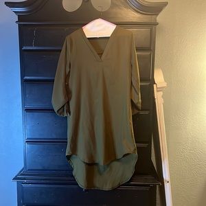 Olive Green Shear Tunic